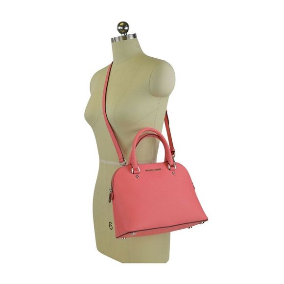 Michael Kors Saffiano Leather Cindy Medium Satchel - Picture 1 of 5